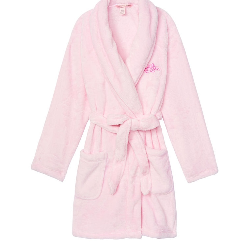 Victoria's Secret Cozy Plush Short Robe SZ M/L $59 - Picture 2 of 6